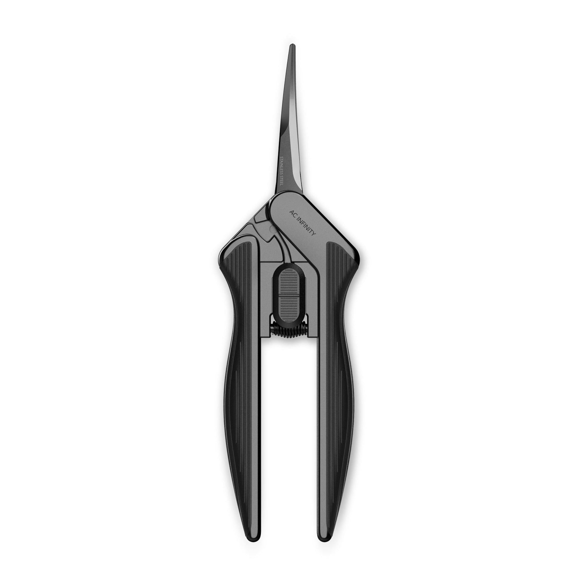 Piranha Pruner Trimming Scissors - Grey Handle & Straight Black Fluorine Blade