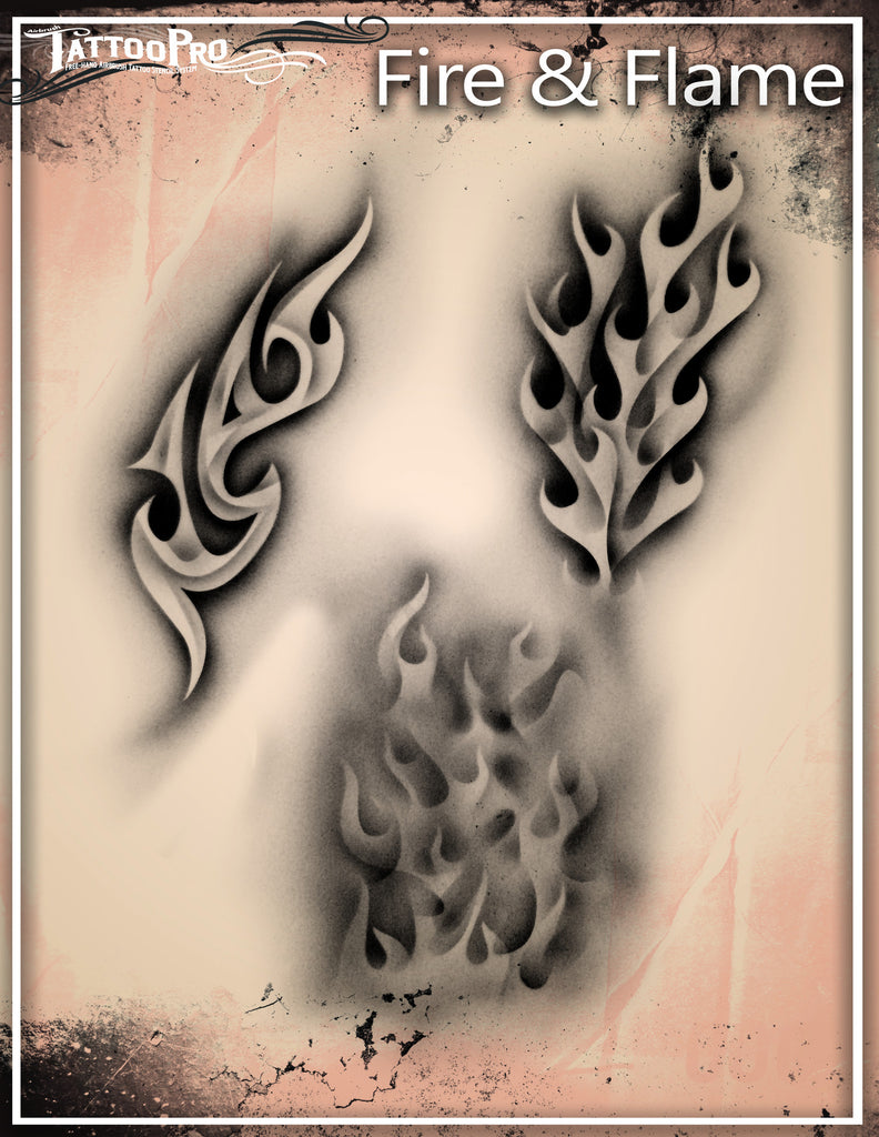 Mylar Airbrush Paint Tracing Stencils Camouflage Tattoo RC Body Mask FLAMES  FIRE 691024305150  eBay