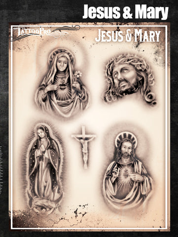 Jesus and Mary – Tattoo Pro Stencils