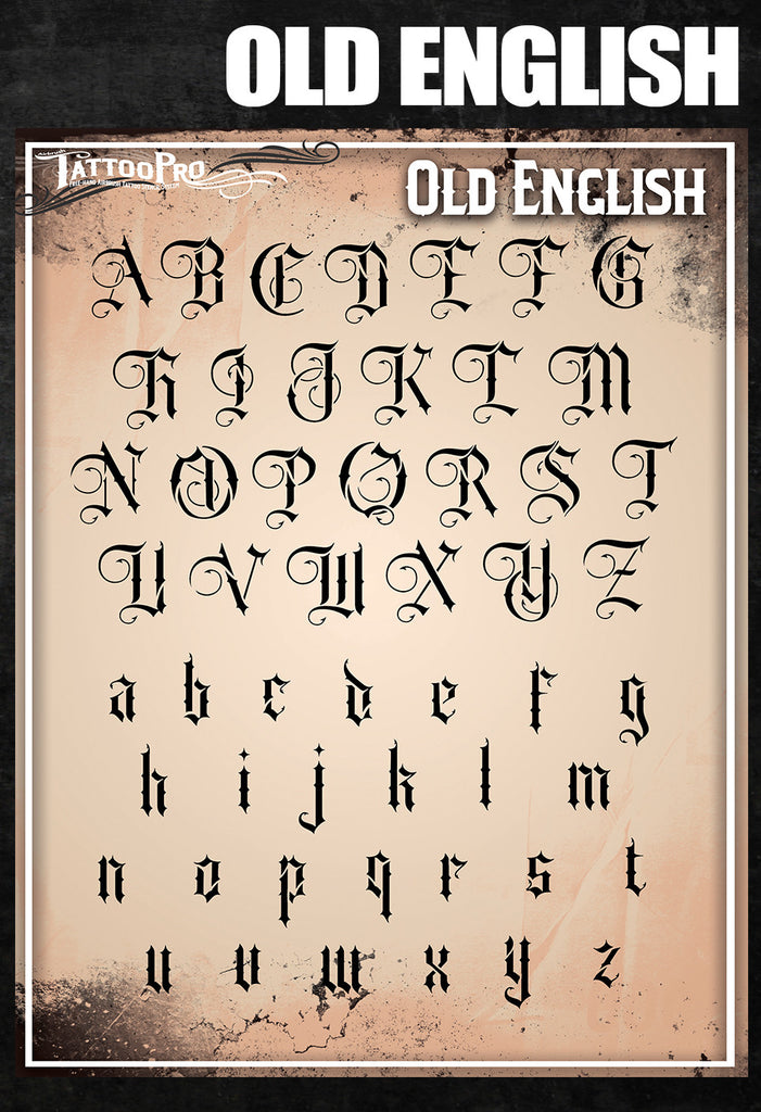letter a old english old english font punctuation