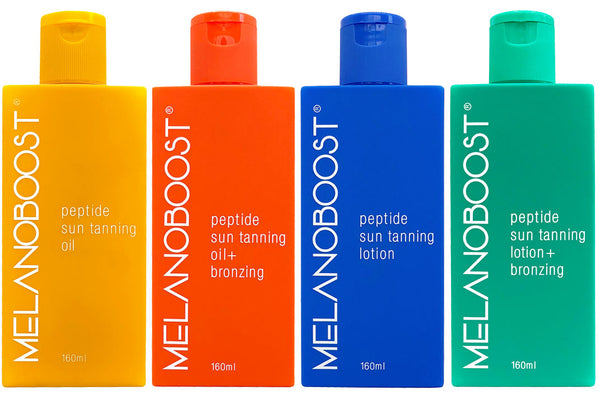 Melanoboost Peptide Sun Tanning Oils and Lotions