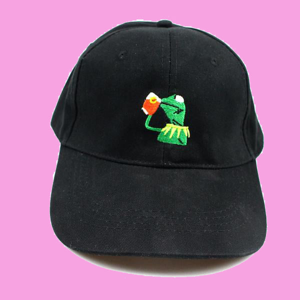 Kermit The Frog Sipping Tea Baseball Aesthetic Cap