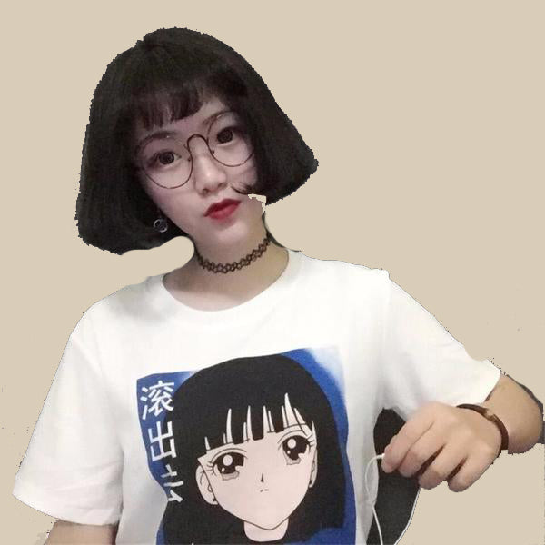 Hentai Girl Printed Aesthetic T Shirt