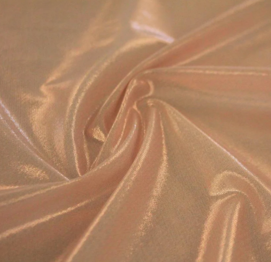 blush metallic fabric