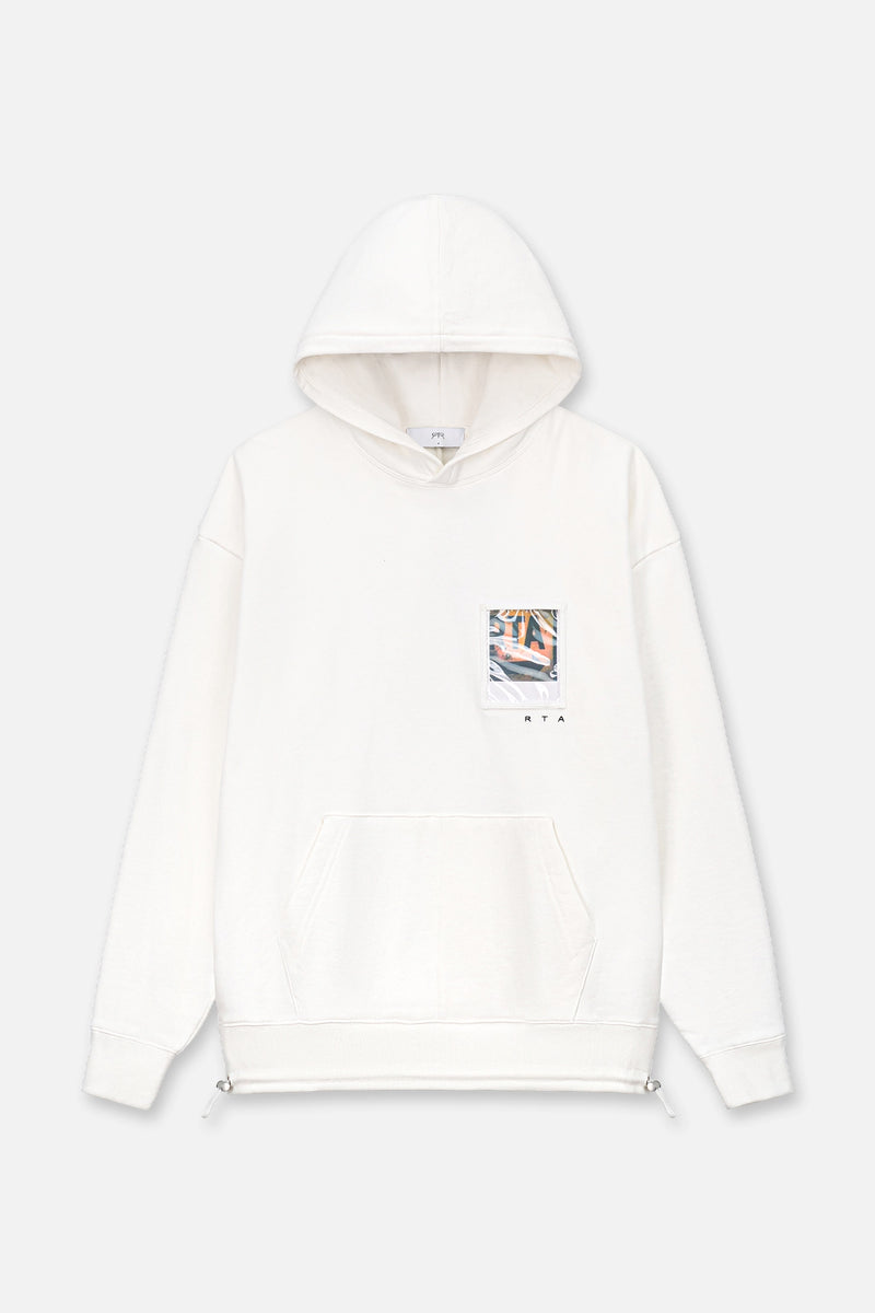 DION HOODIE | WHITE BLACK CROSS – RTA