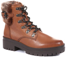 Olga-09 Leather Hiker Boots