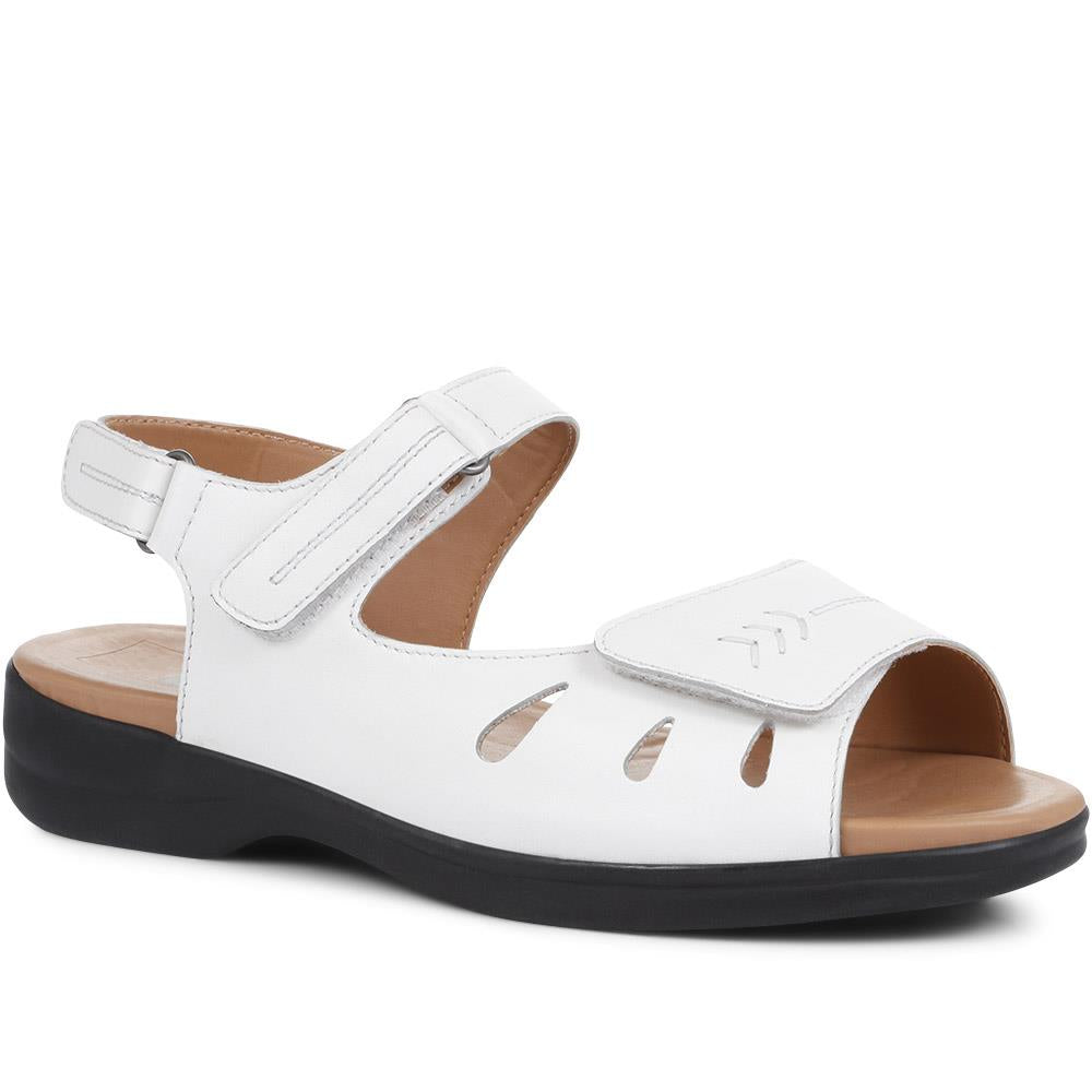 Extra Wide Fit Leather Sandals - CLARE / 321 772 image 0