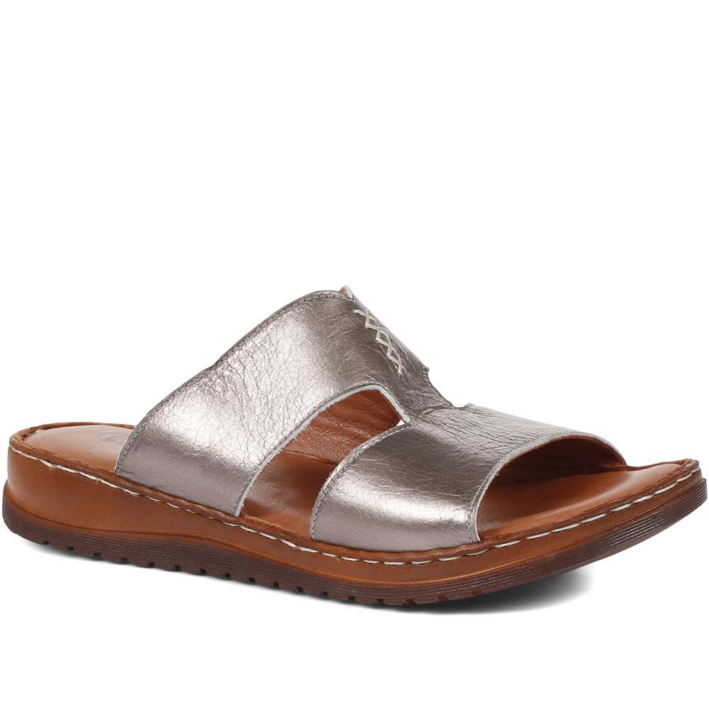 Slip On-Leather Mule Sandals - MKOC33017 / 320 094 image 0
