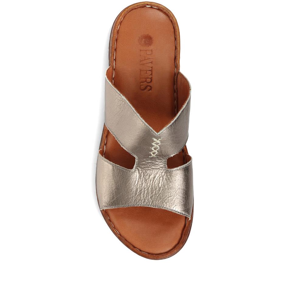 Slip On-Leather Mule Sandals - MKOC33017 / 320 094 image 3
