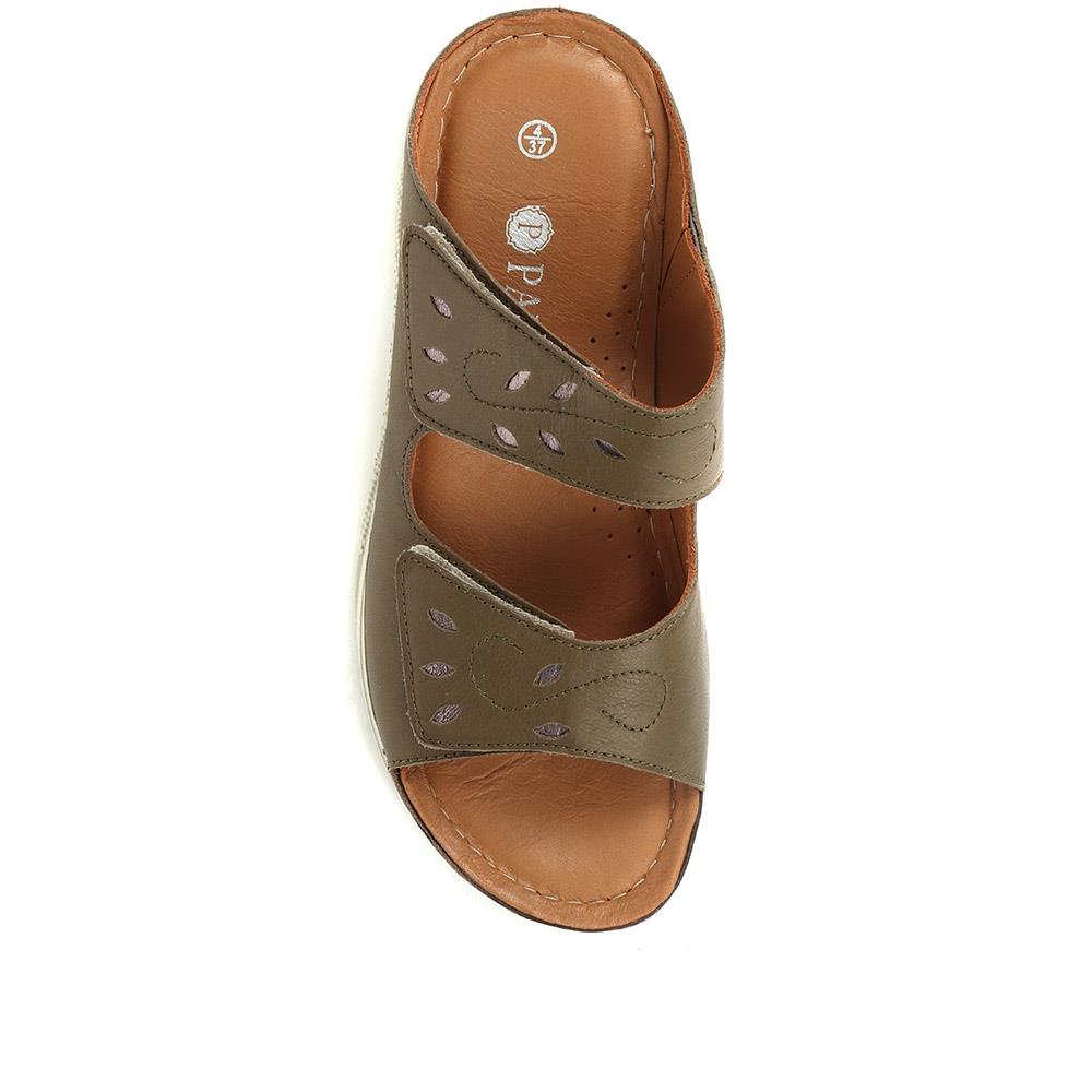 Fully Adjustable Leather Mule Sandals - GENC35001 / 321 720 image 3