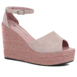 Suede Wedge Heel Sandals