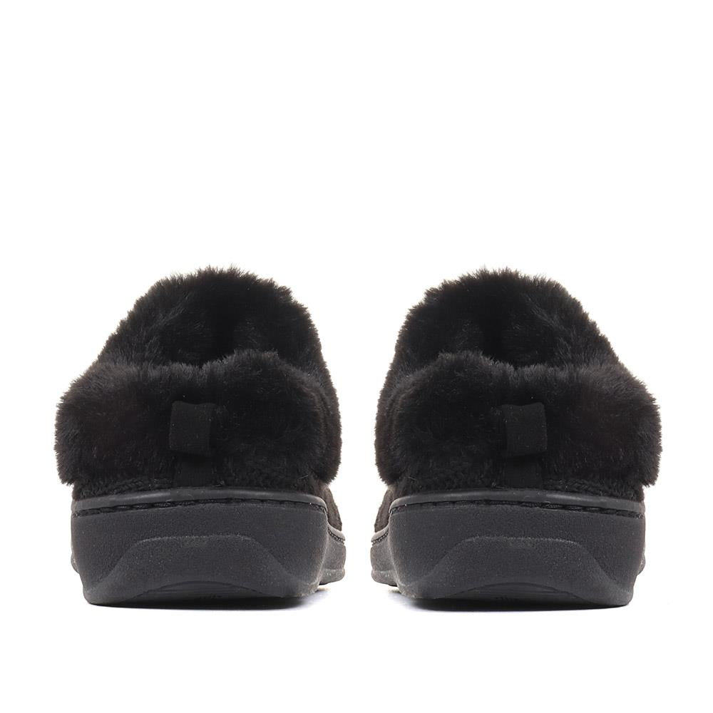Faux-Fur Wide-Fit Slippers - QING36019 / 322 513 image 1
