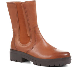 Santina Long Leather Chelsea Boots