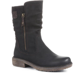 Ruched Calf Boots