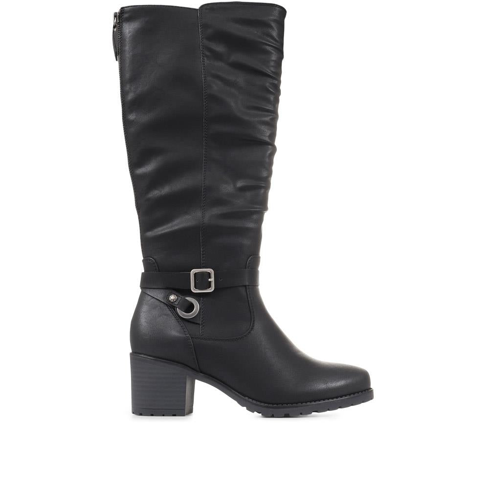 Knee High Ruched Heeled Boots - CENTR36097 / 322 661 image 1