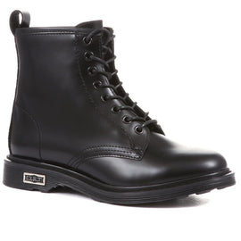 Lace-Up Leather Work Boots
