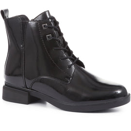 Wide Fit Patent Boots