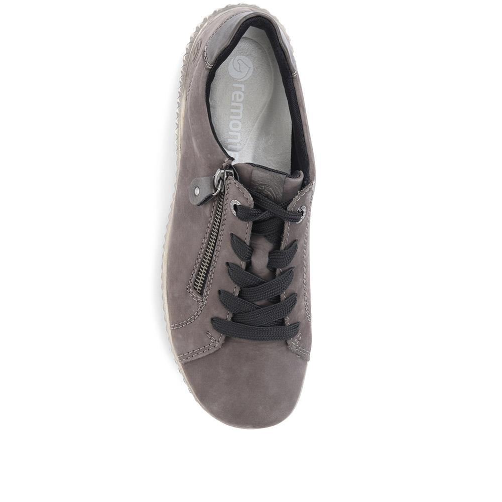 Lace-Up Leather Trainers - DRS36505 / 322 419 image 3