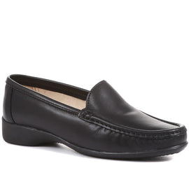 Wide Fit Leather Loafers