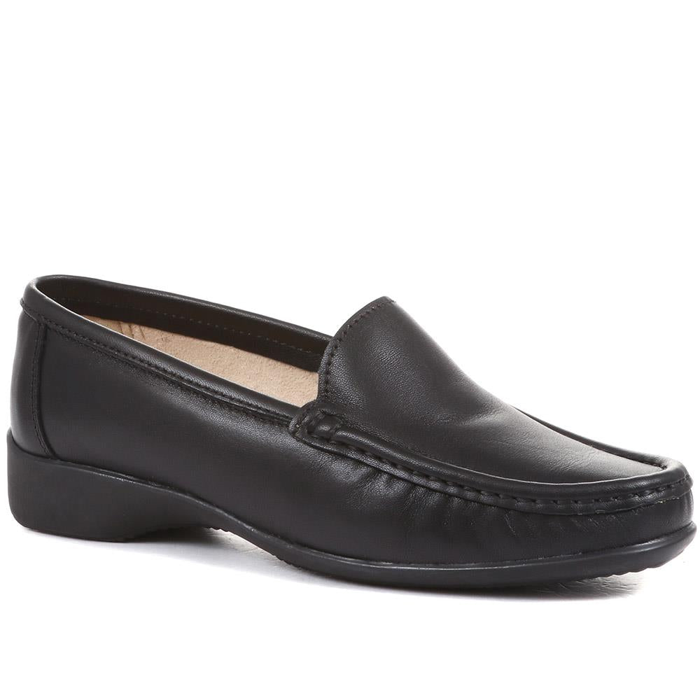 Wide Fit Leather Loafers - CONT2400 / 309 091 image 0