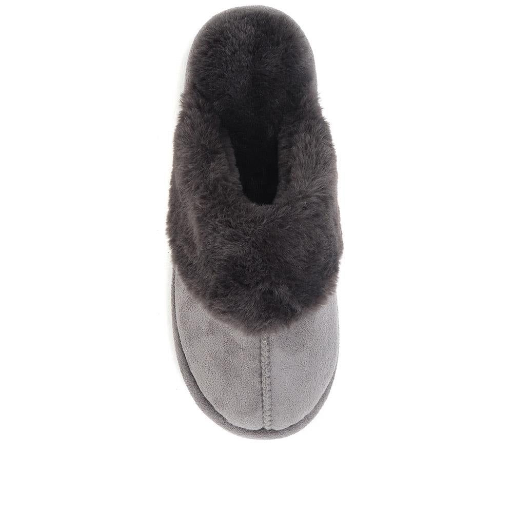 Faux-Fur Lined Mule Slippers - GALOP36007 / 322 899 image 3