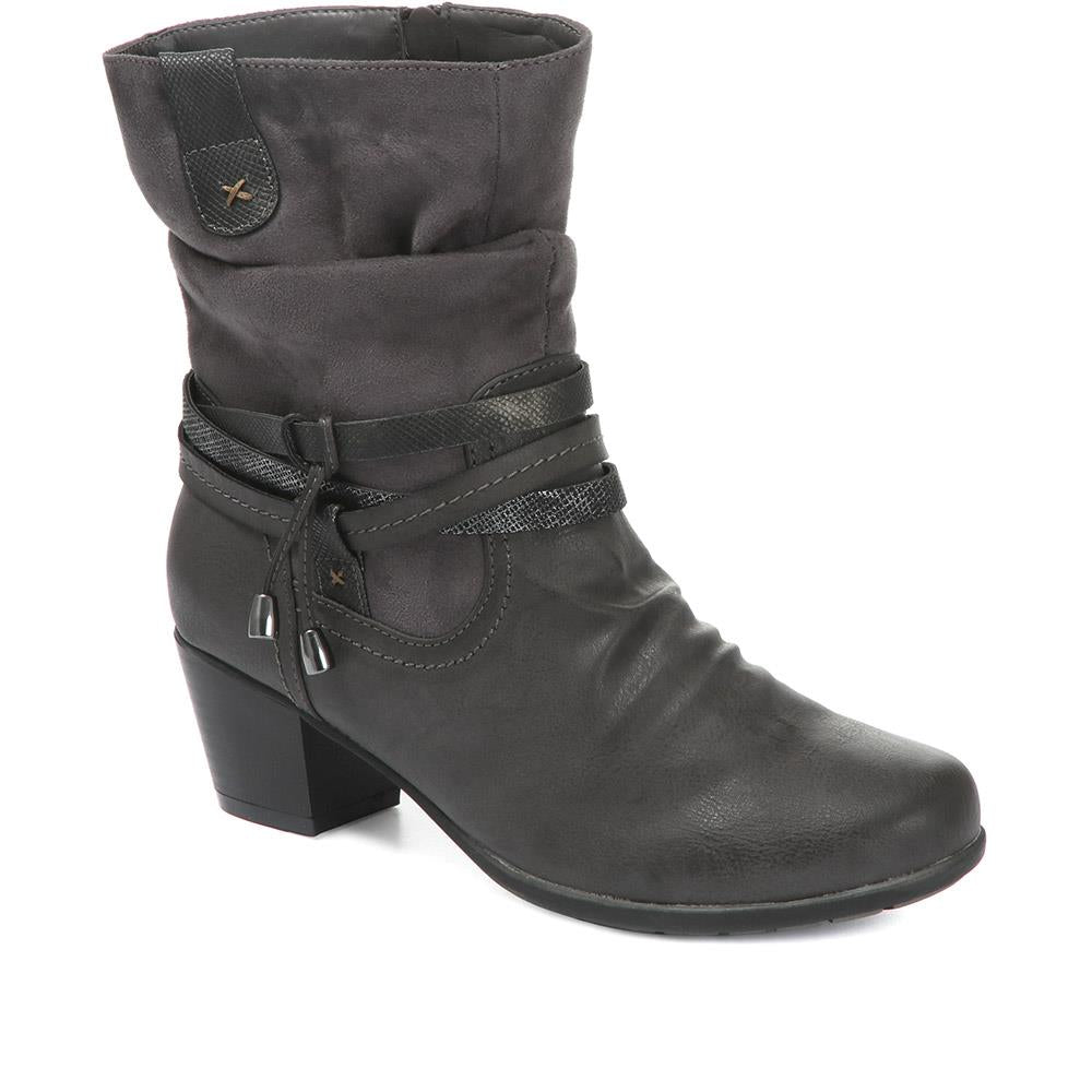 Heeled Mid Calf Boot - WBINS28016 / 313 029 image 0