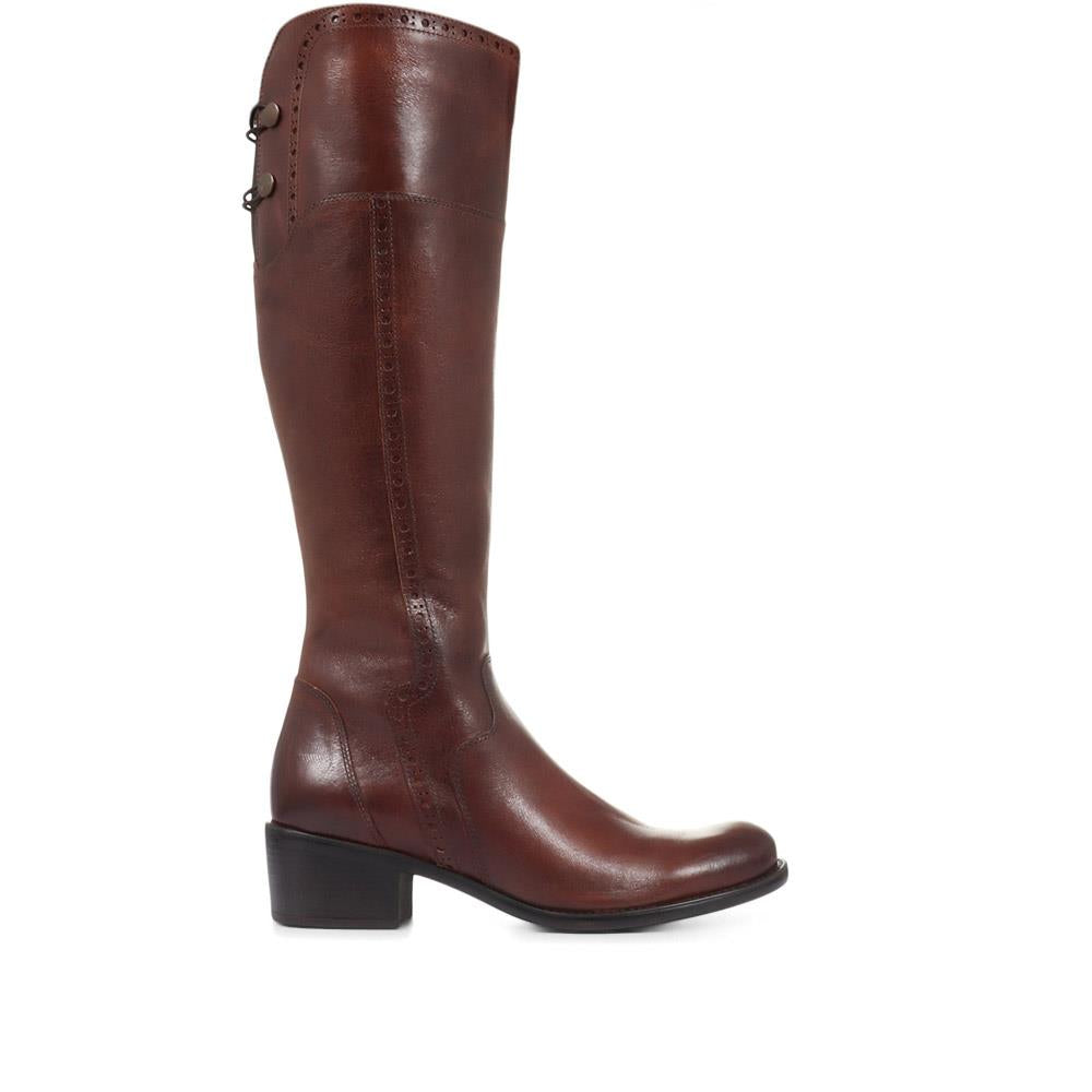 Rachel Slim Calf Fit Leather Rider Boots - RACHELS / 320 893 image 1