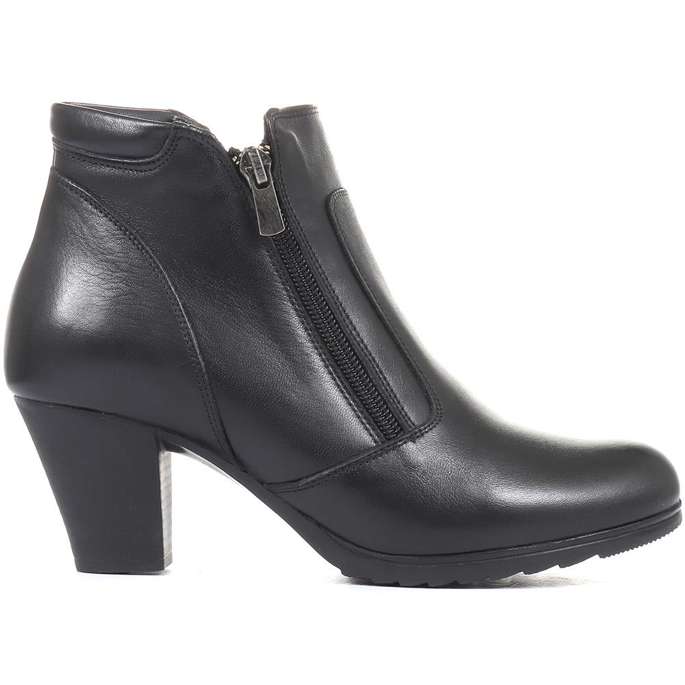 Heeled Leather Ankle Boots - VED34005 / 320 368 image 1
