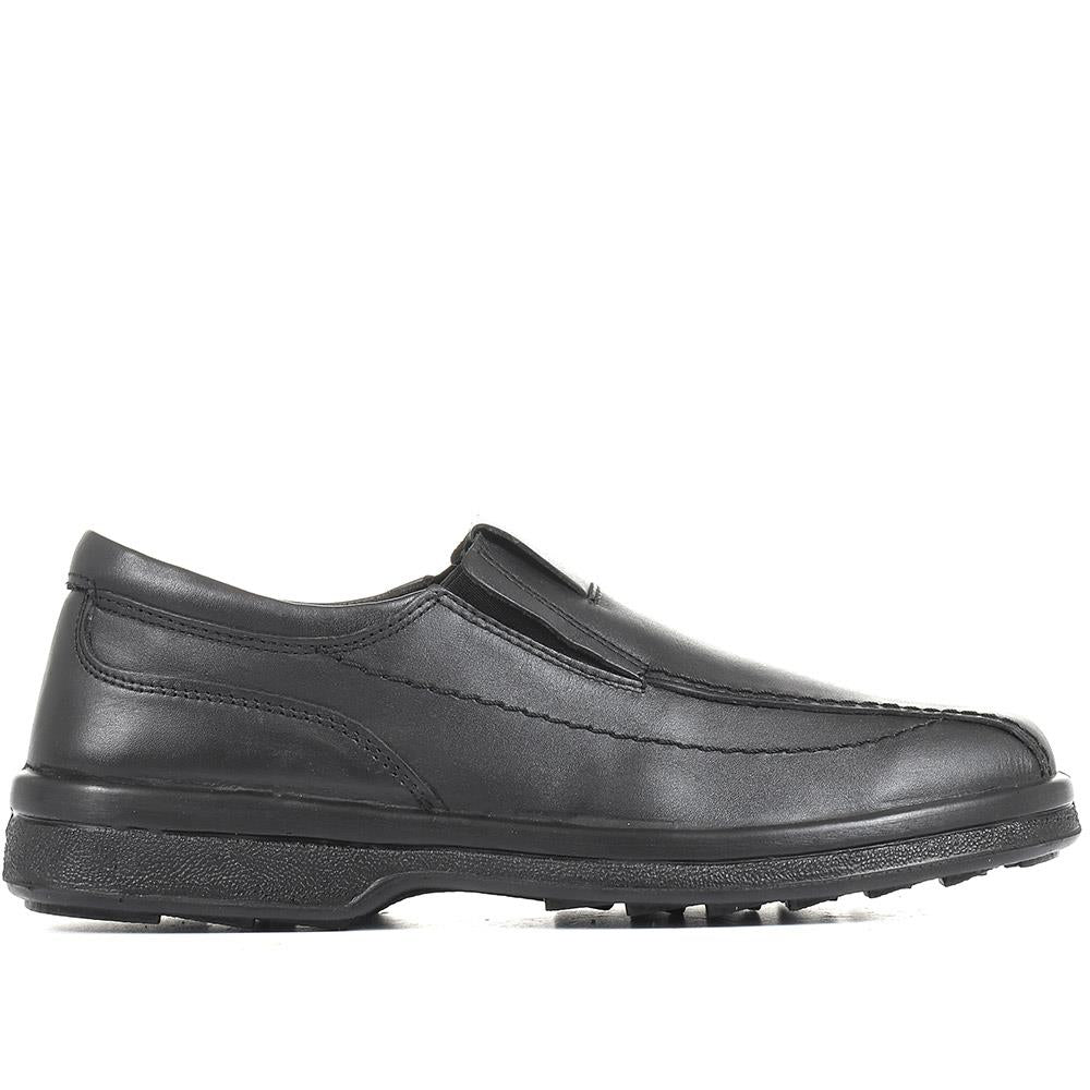 Wide Fit Leather Slip On Shoes - RAJ1801 / 145 886 image 1