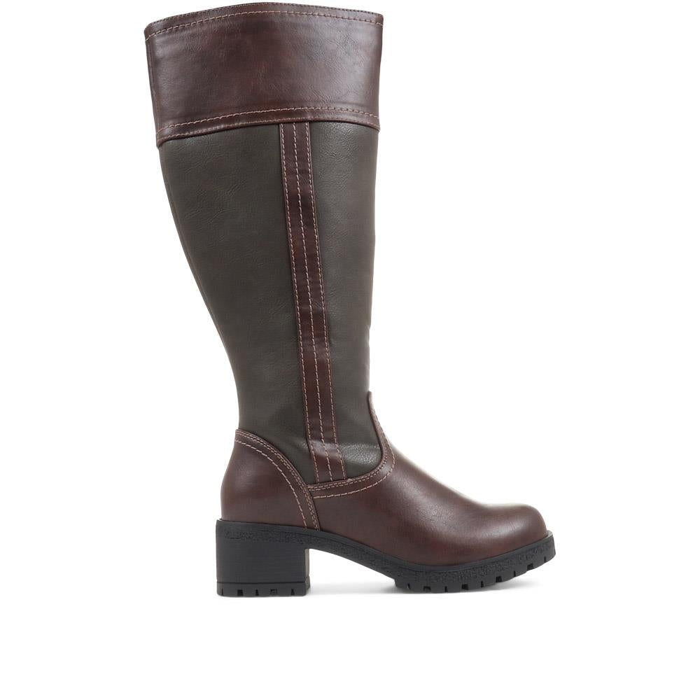 Leather Mid-calf Boots - WBINS36132 / 323 116 image 1