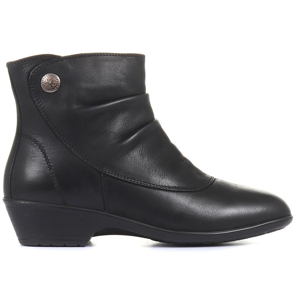 Wide Fit Leather Ankle Boots - KF30004 / 316 380 image 1