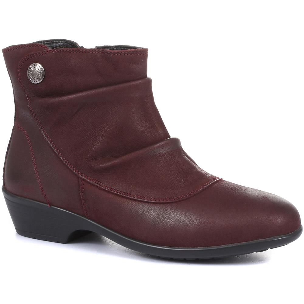 Wide Fit Leather Ankle Boots - KF30004 / 316 380 image 0