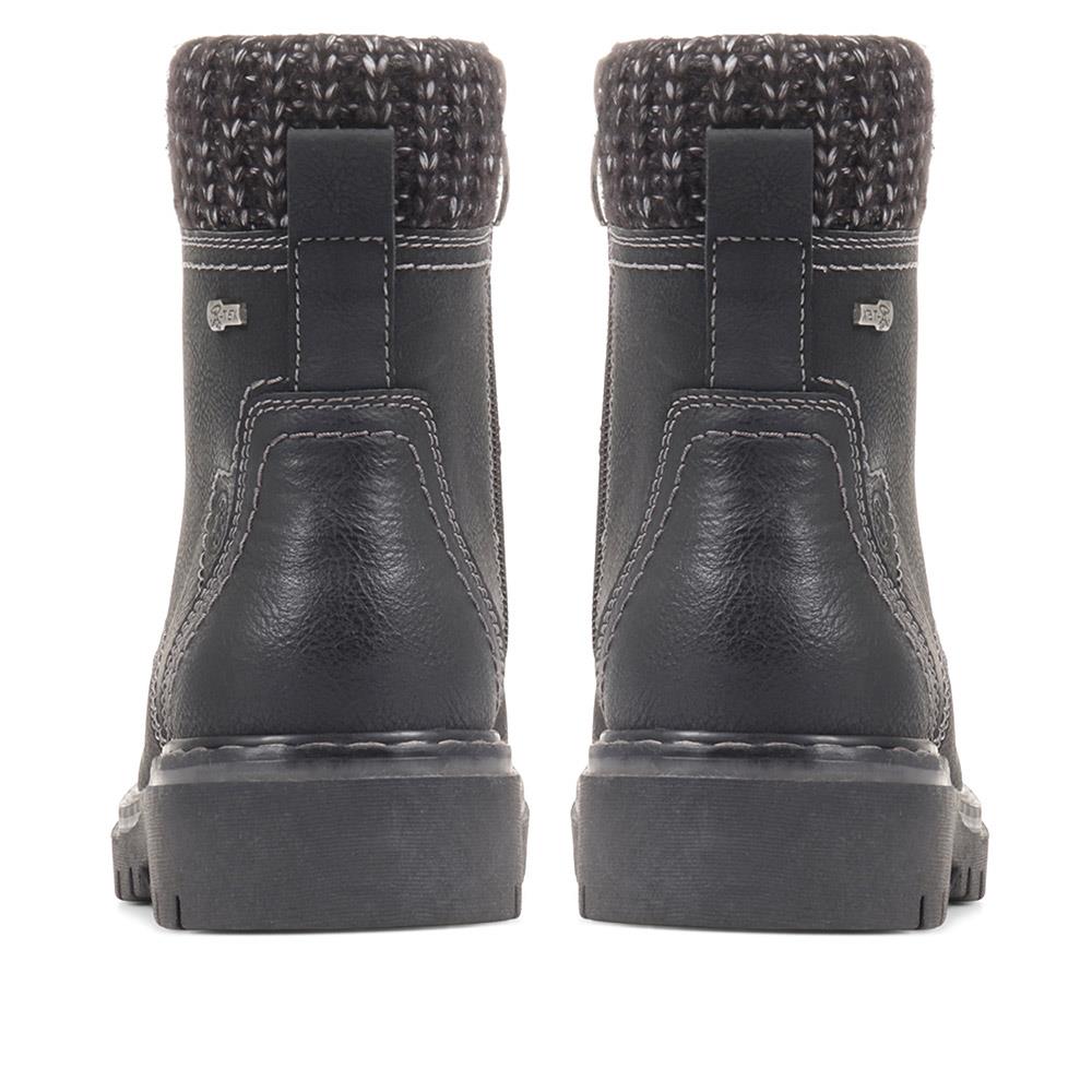 Knitted Cuff Ankle Boots - CENTR36045 / 322 462 image 2