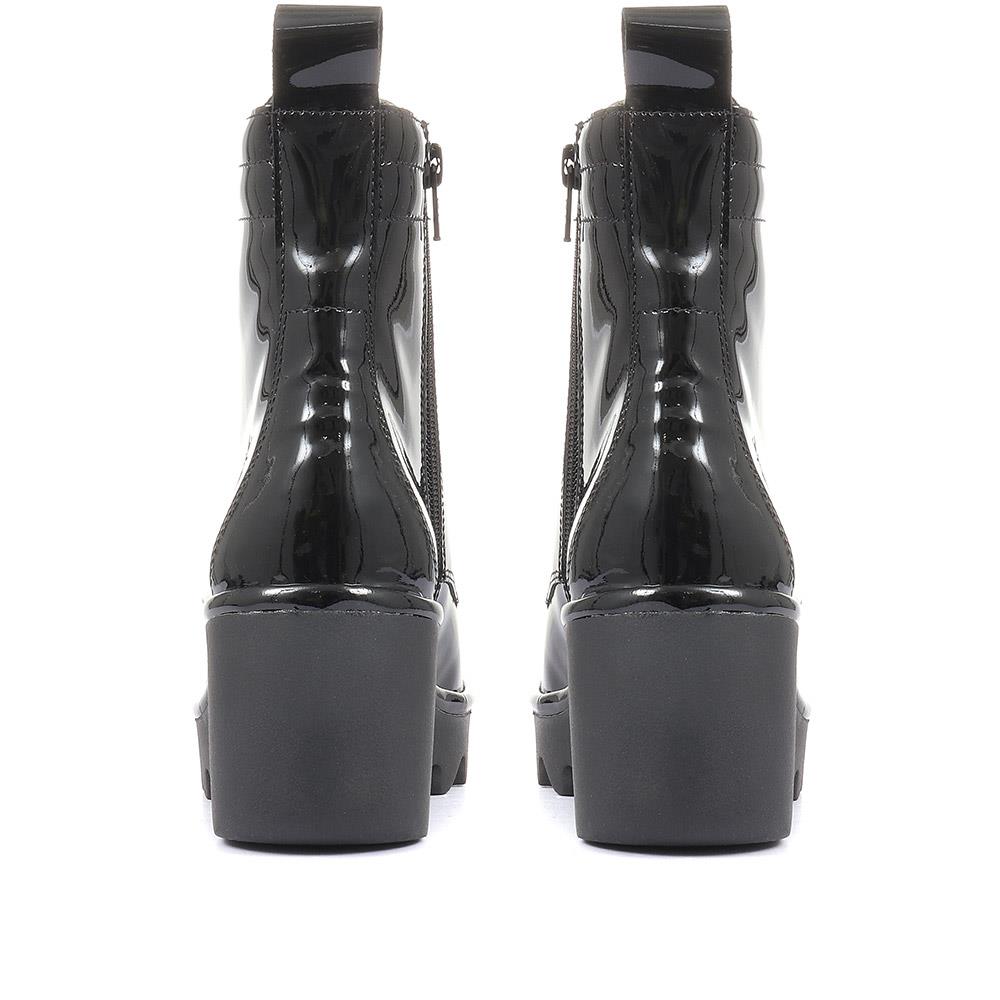 Biaz Leather Wedge Boots - FLYLO34500 / 320 426 image 2