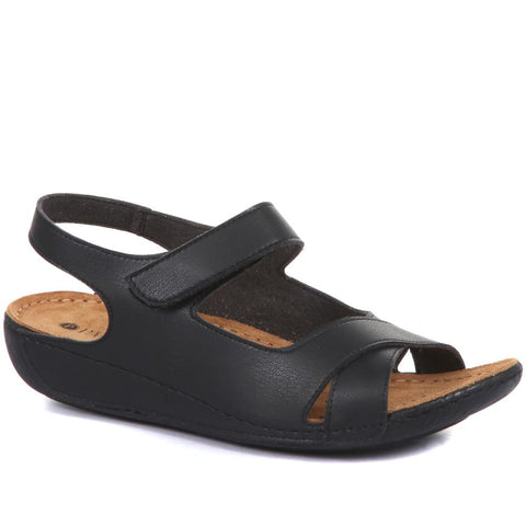 Wide Fit Touch-Fasten Sandals (MUY1509) by Pavers @ Pavers Shoes - Your ...