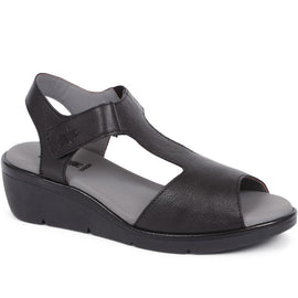 Leather Wedge Sandals