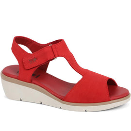 Leather Wedge Sandals