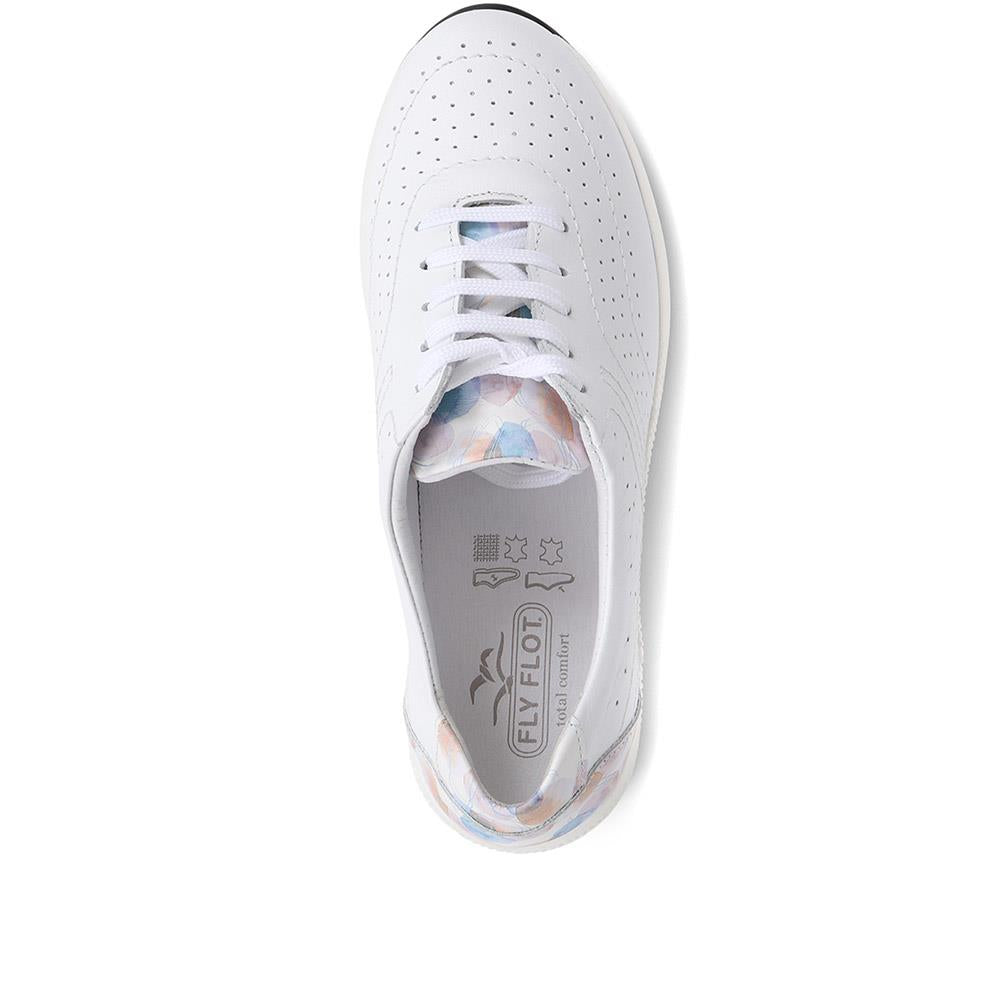 Wide Fit Leather Trainers - CAL37013 / 323 763 image 4