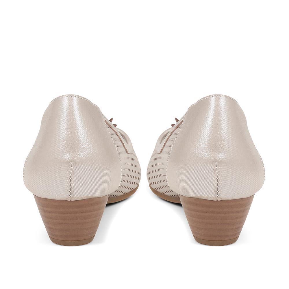 Wide Fit Open Toe Pump with Flower - SAND1900 / 135 753 image 2