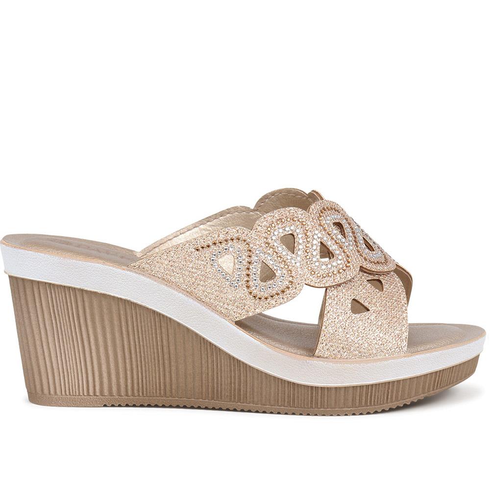 Textured Wedge Sandals - INB37043 / 323 592 image 1