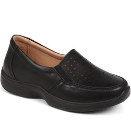  Extra Wide Fit Leather Slip-On Shoes