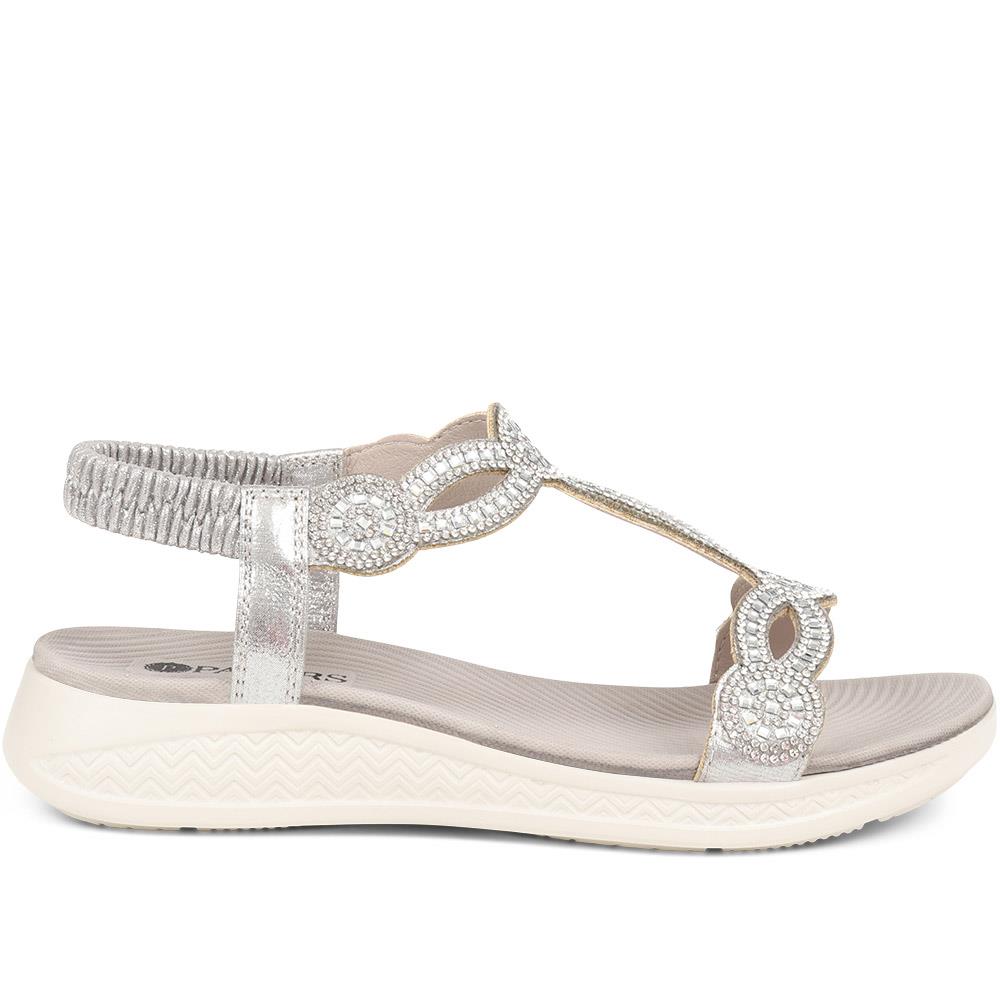 Embellished Flatform Sandals - BAIZH37045 / 323 379 image 4