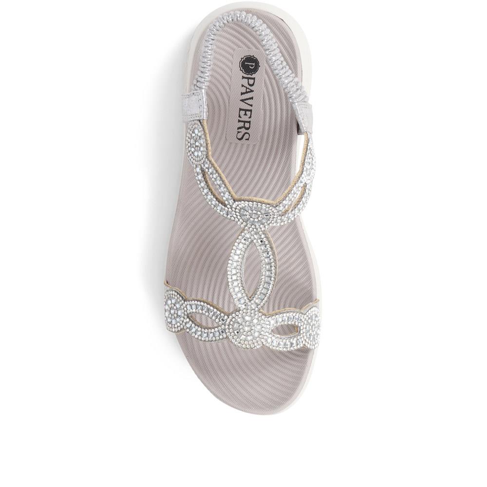 Embellished Flatform Sandals - BAIZH37045 / 323 379 image 3