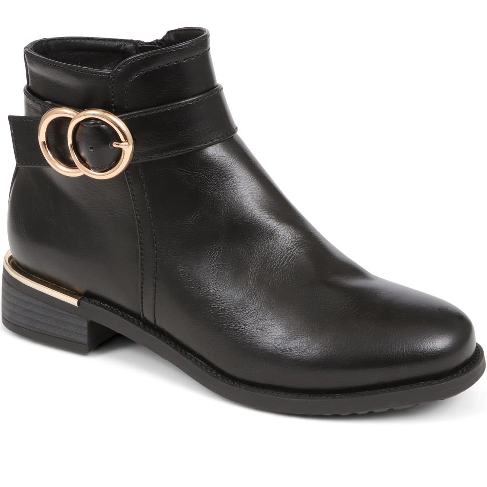 Buckle Detail Ankle Boots - WOIL38005 / 324 124 image 0