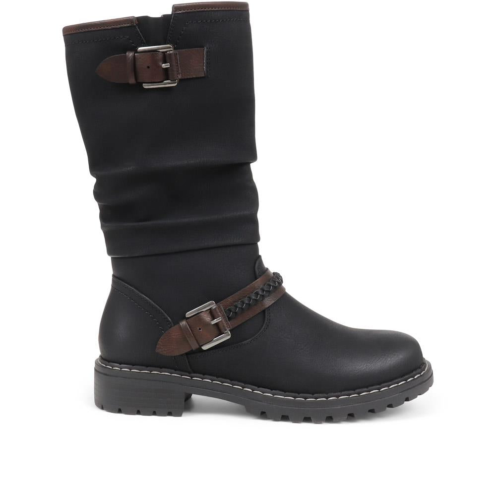 Buckle Mid Calf Boots - TELOO38009 / 324 493 image 1