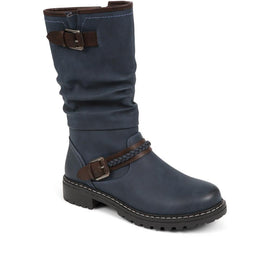 Buckle Mid Calf Boots