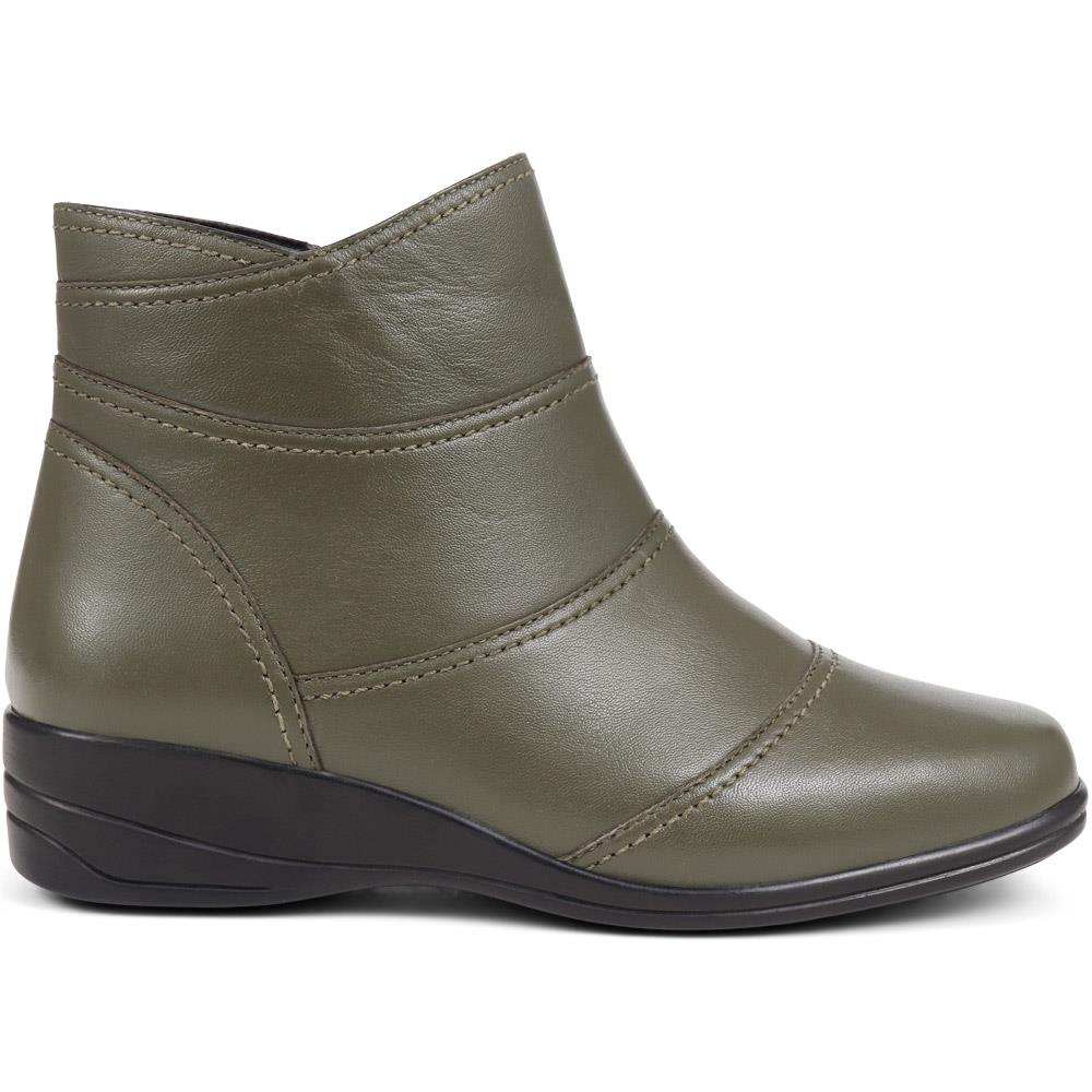 Leather Wedge Ankle Boots - KF38008 / 324 492 image 1