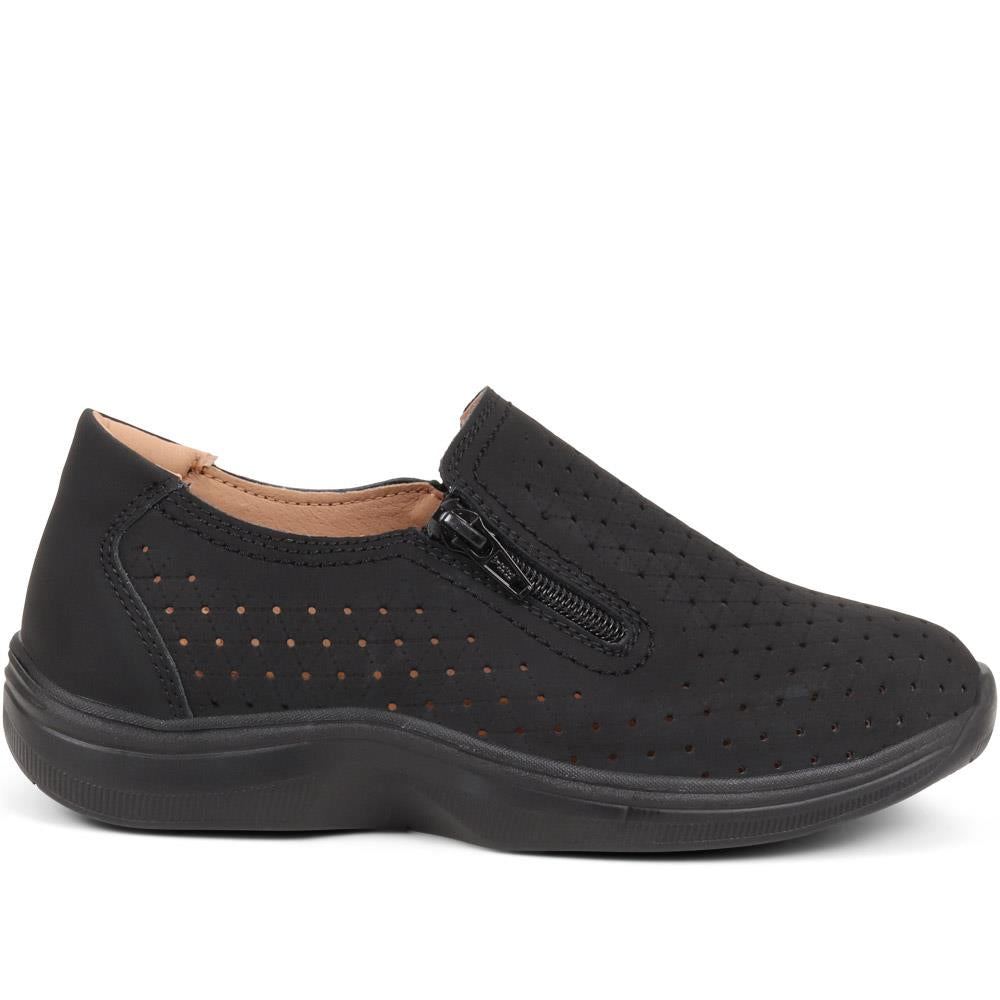 Extra Wide Fit Leather Slip On Shoes - CORISSA / 324 046 image 4
