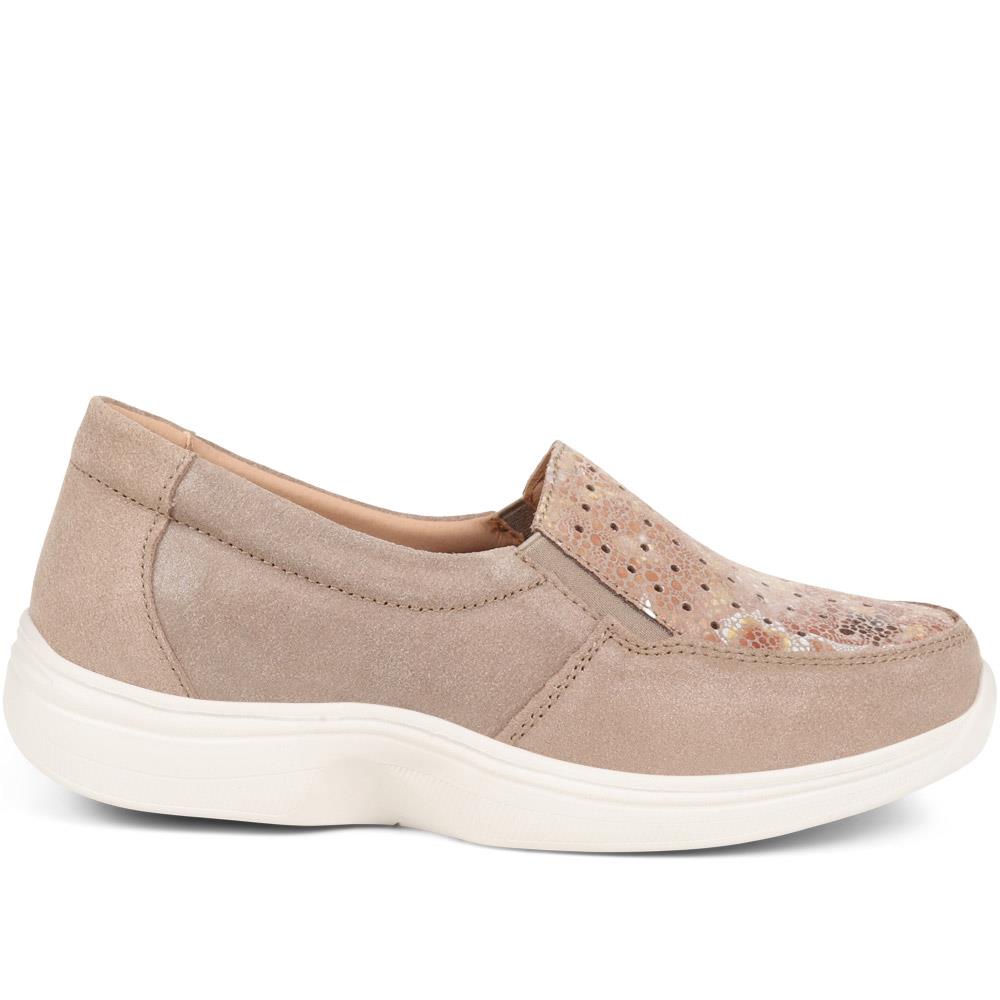 Corette Extra WIde Leather Slip-On Shoes - CORETTE / 324 048 image 4