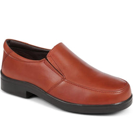 Extra Wide Fit Smart Leather Slip-Ons